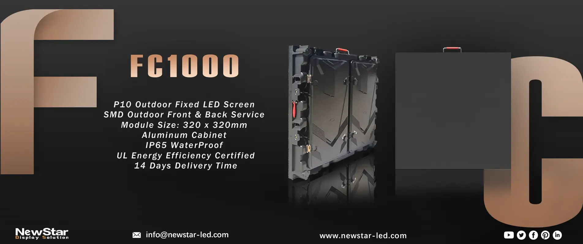 P10 Outdoor Front & rear service, led display