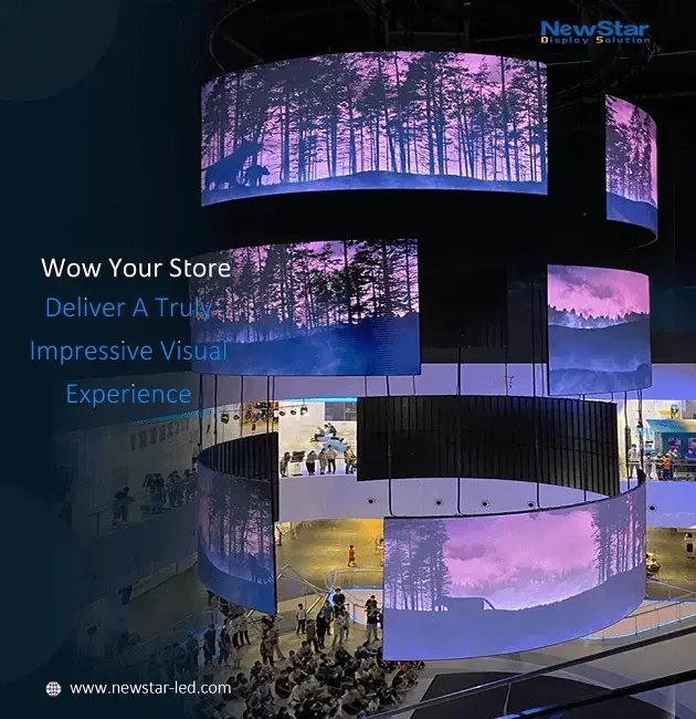 indoor led wall in shopping mall