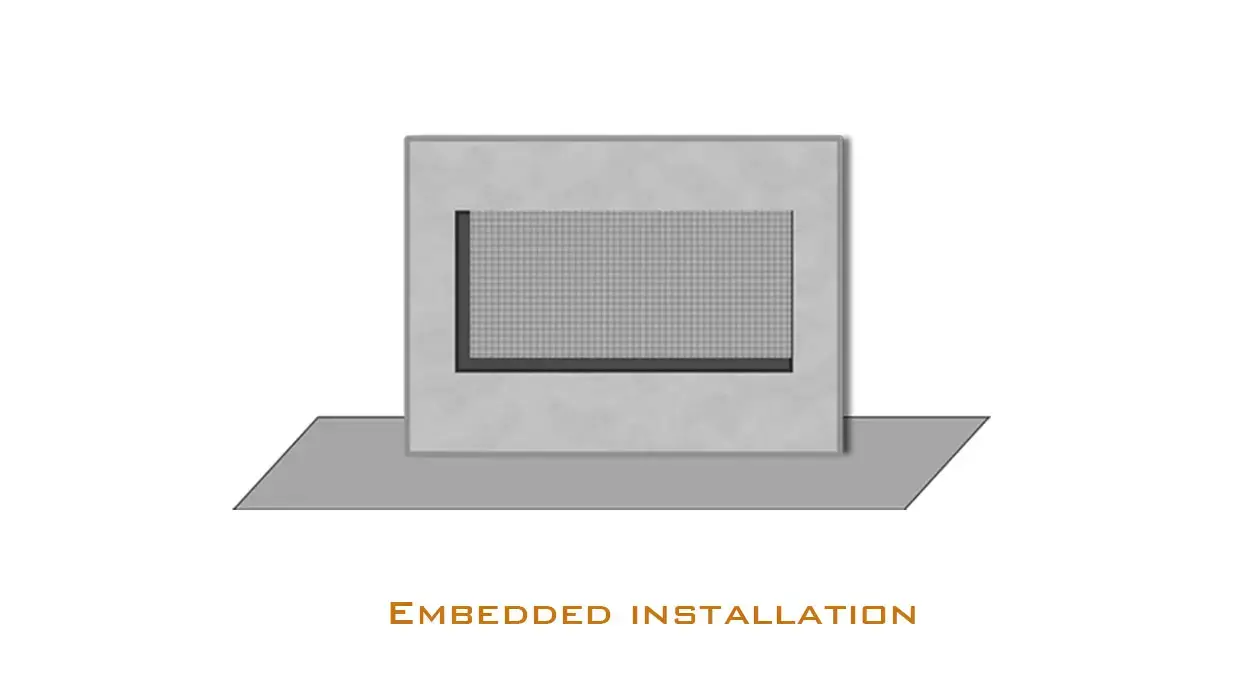 led display embedded installation