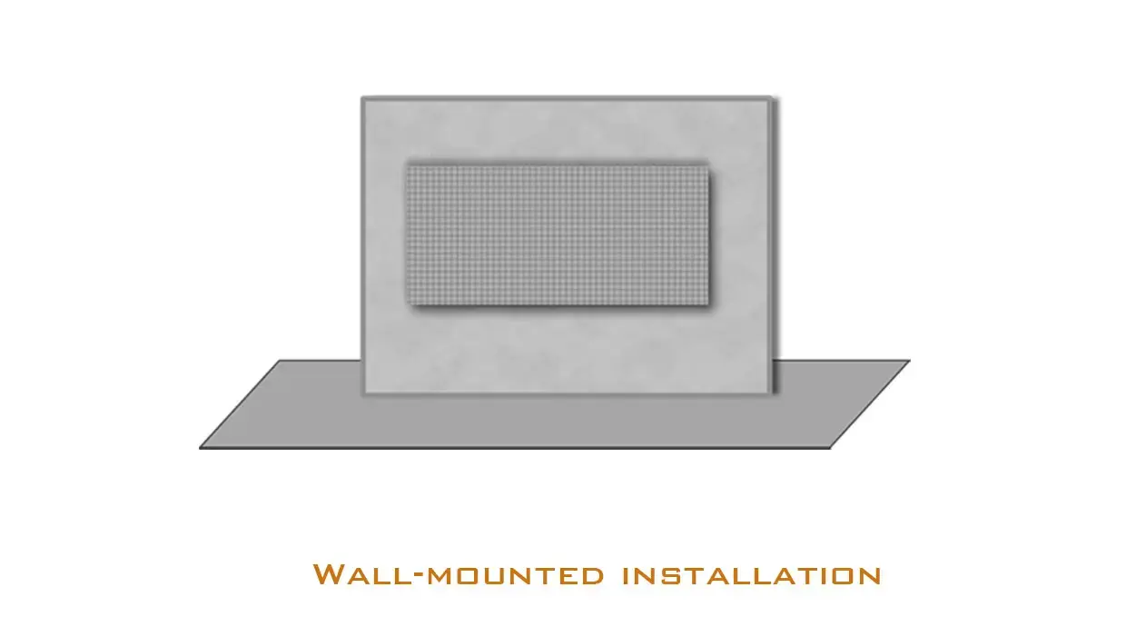 led wall mounted installation 