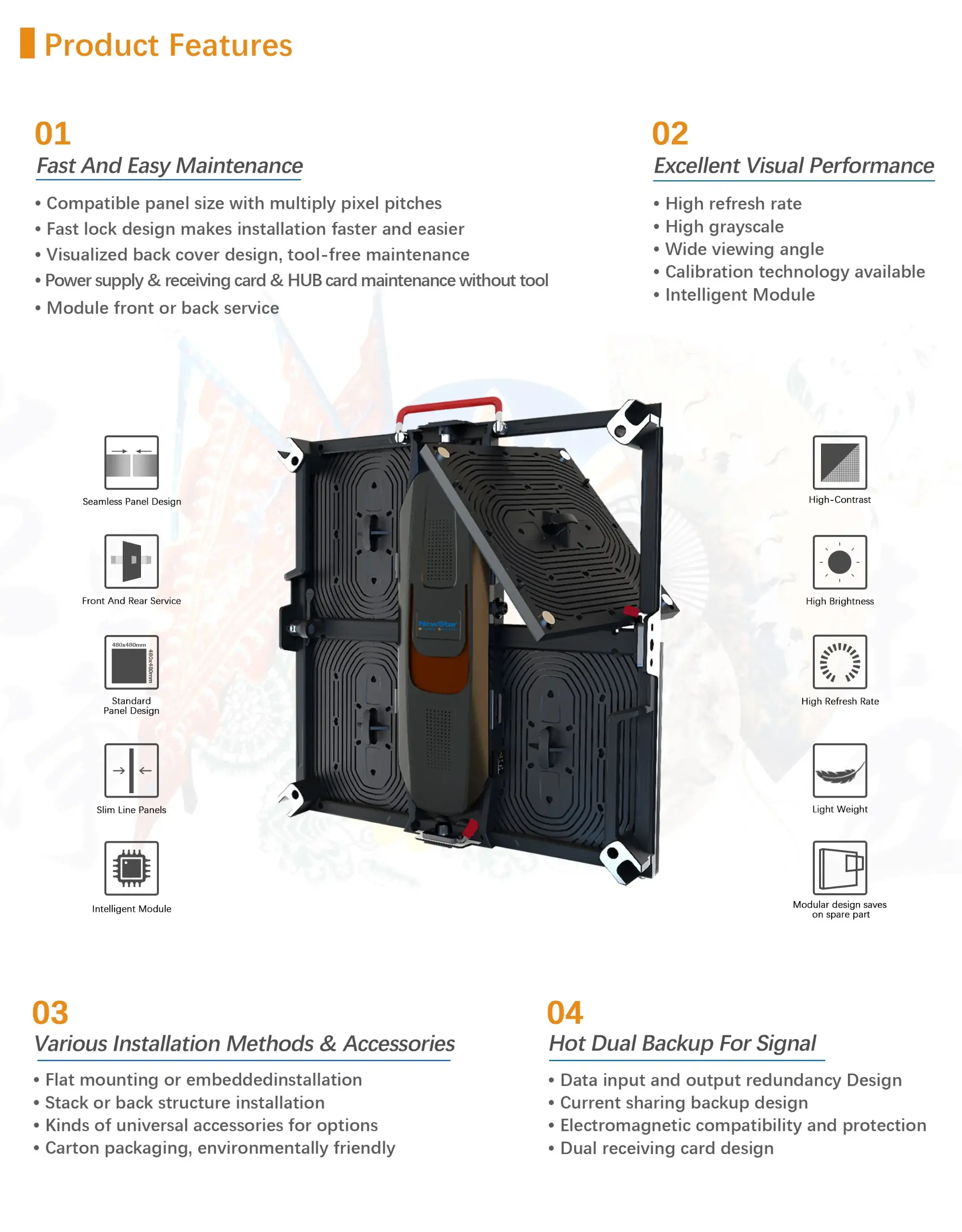 P2.5 indoor fixed installation led display